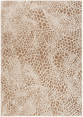 Nourison Home Desire Animal Print 4' x 6' Area Rug, Camel/Silver, large