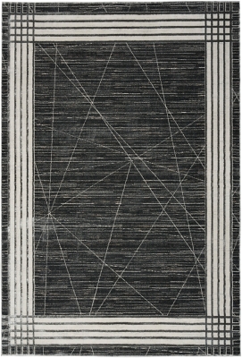 Nourison Home Desire Border 6' x 9' Area Rug, Charcoal/Silver, large