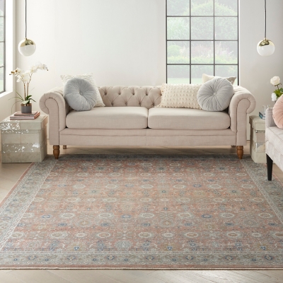 Nourison Home Starry Nights Fringed 8' x 10' Area Rug, Blush, rollover