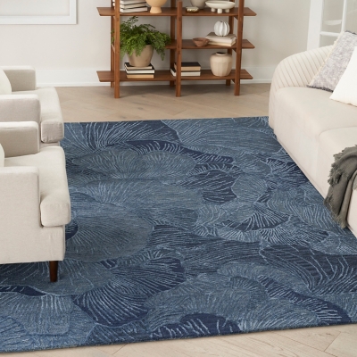 Nourison Home Avra 7'9" x 9'9" Area Rug, Blue, rollover