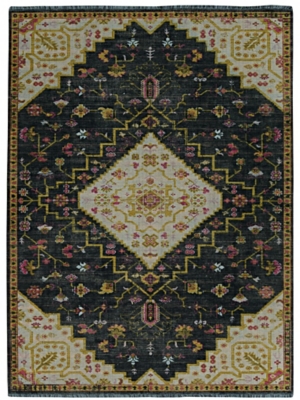 Linon Lana Gazia 5' X 7' Area Rug, Black, large