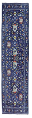 Linon Lana Edina 2' X 10' Runner Rug, Navy, large