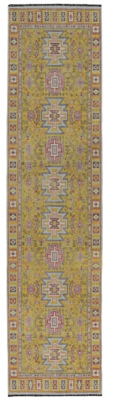 Linon Lana Sivas 2' X 10' Runner Rug, Yellow, large