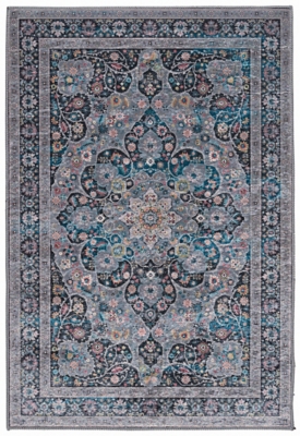 Linon Emerald Grenier 2'2" x 3'2" Area Rug, Gray, large