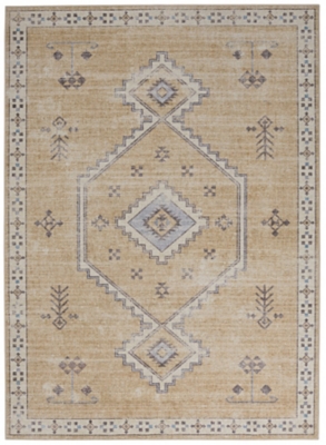 Linon Oakland Haden 5' x 7'  Area Rug, Sand, large