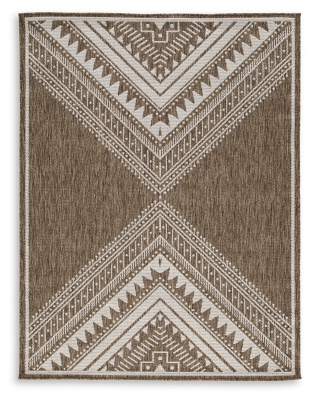 Dunsler 8' x 10' Rug, Brown/Cream, large