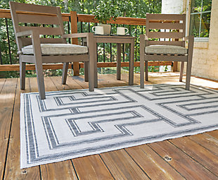 Matinwood 8' x 10' Rug, Ivory/Charcoal, rollover