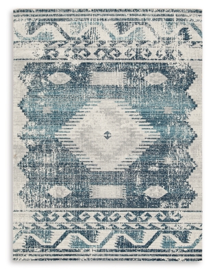 Daddridge 8' x 10' Rug, Blue/Gray/Ivory, large