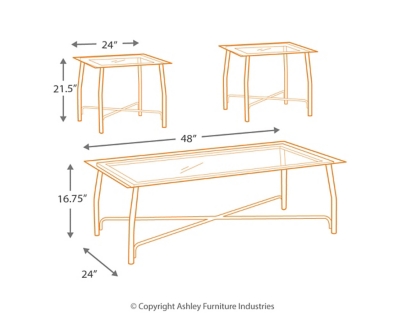 Burmesque Table Set Of 3 Ashley Furniture Homestore