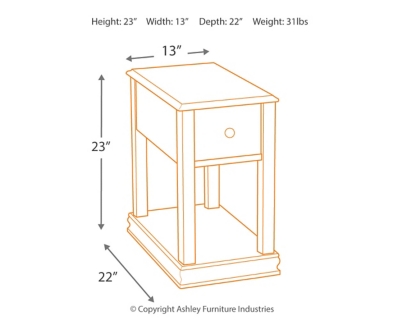 Breegin Chairside End Table, , large