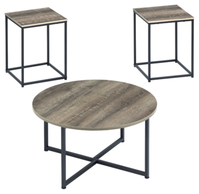 Coffee Tables With Matching End Tables - Mismatched End Tables Design Ideas / Includes round coffee table and 2 round end tables made of white oak veneers wood and engineered wood two tone finish in textured antique white on the legs and lower shelves and textural weathered oak color on table tops.