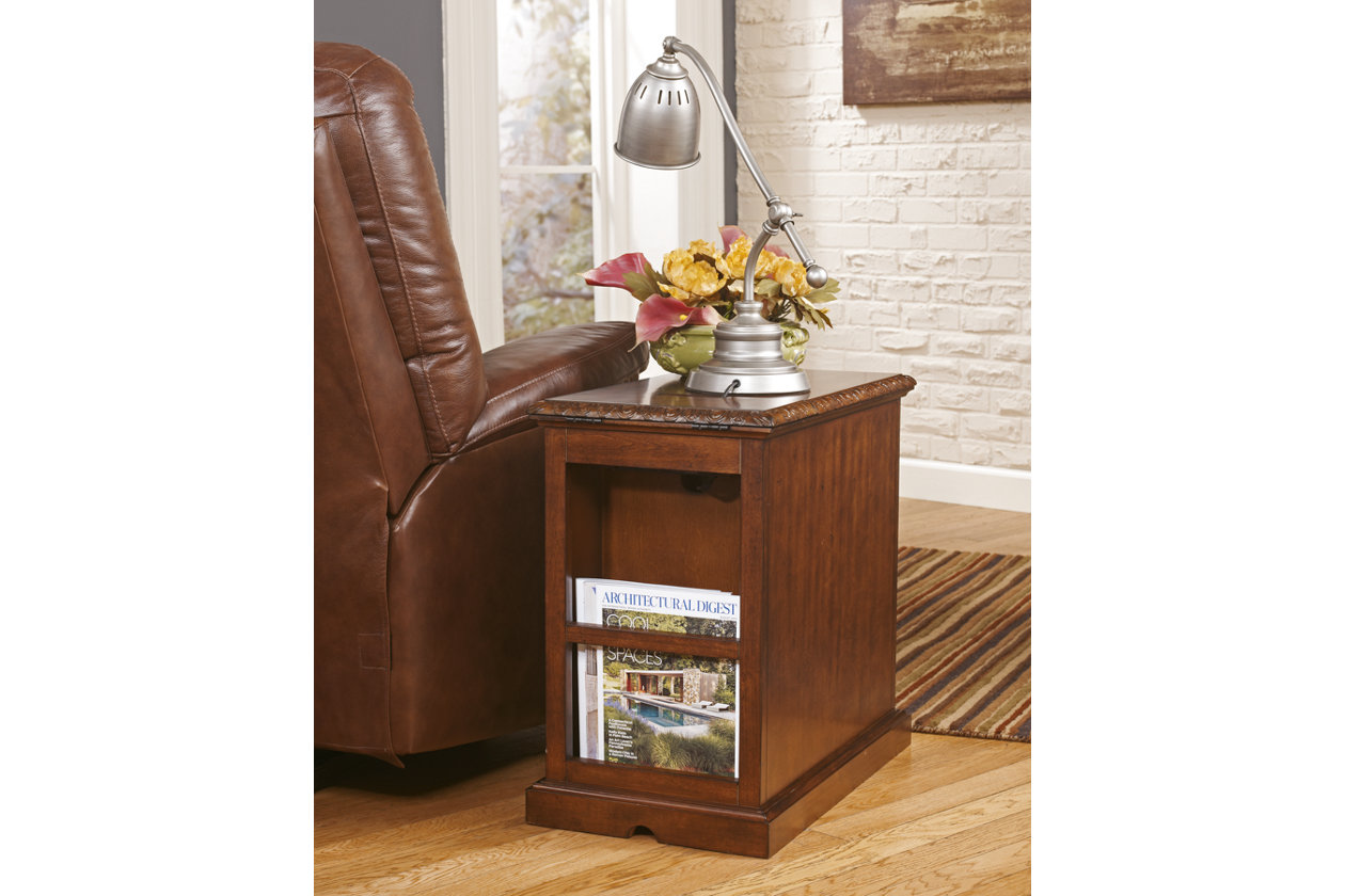 Laflorn Chairside End Table With Usb, End Table With Lamp Attached And Storage
