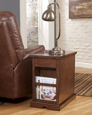 Laflorn Chairside End Table With Usb Ports Outlets