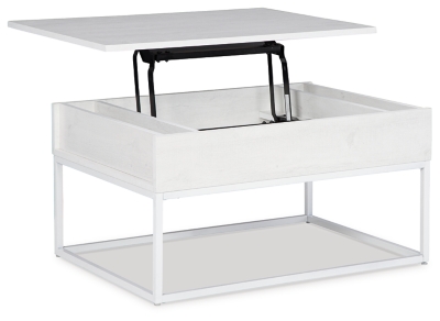 White lacquer lift online top coffee table