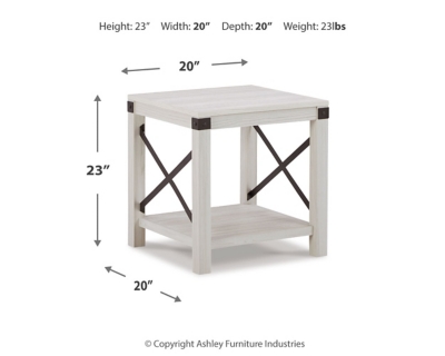 Bayflynn End Table, Whitewash, large