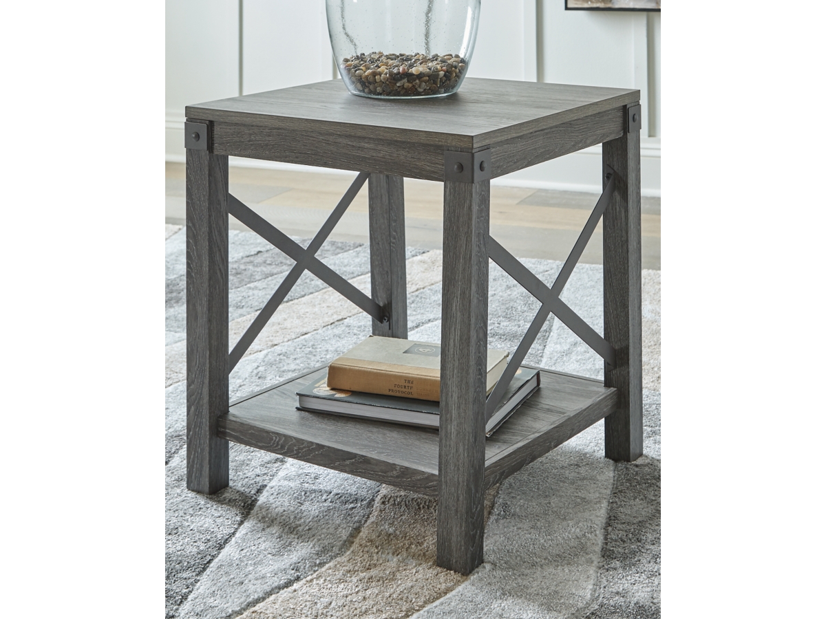 Freedan End Table - Grayish Brown