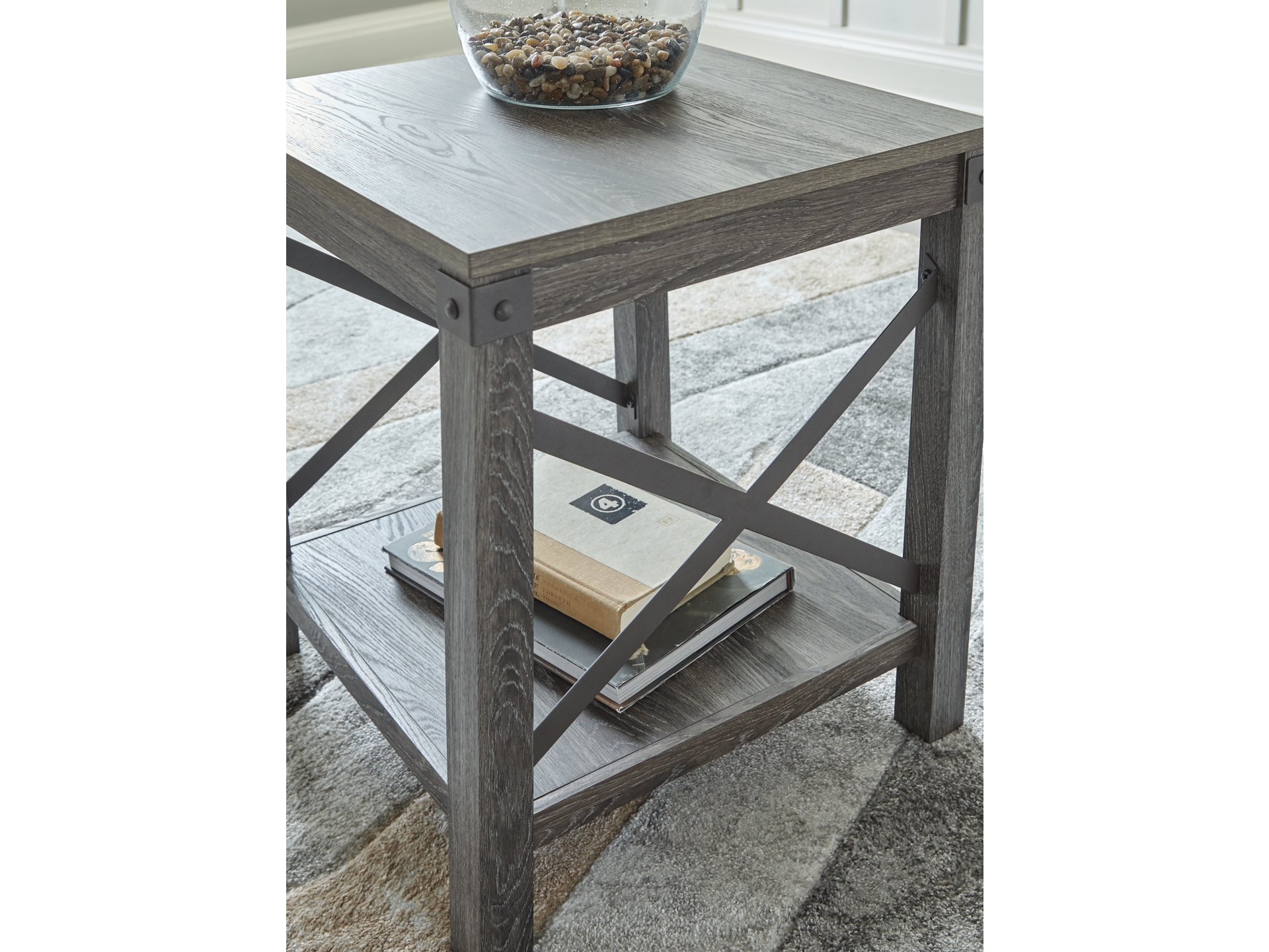 Image 3 of Freedan Lift Top Coffee Table Storage-end table-sofa table Grayish Brown