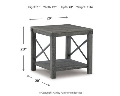 Freedan End Table, Grayish Brown, large