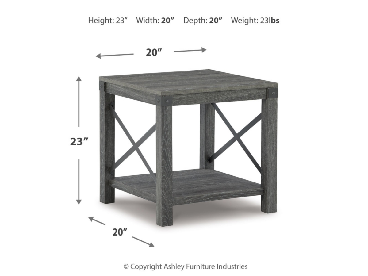 Freedan End Table - Grayish Brown