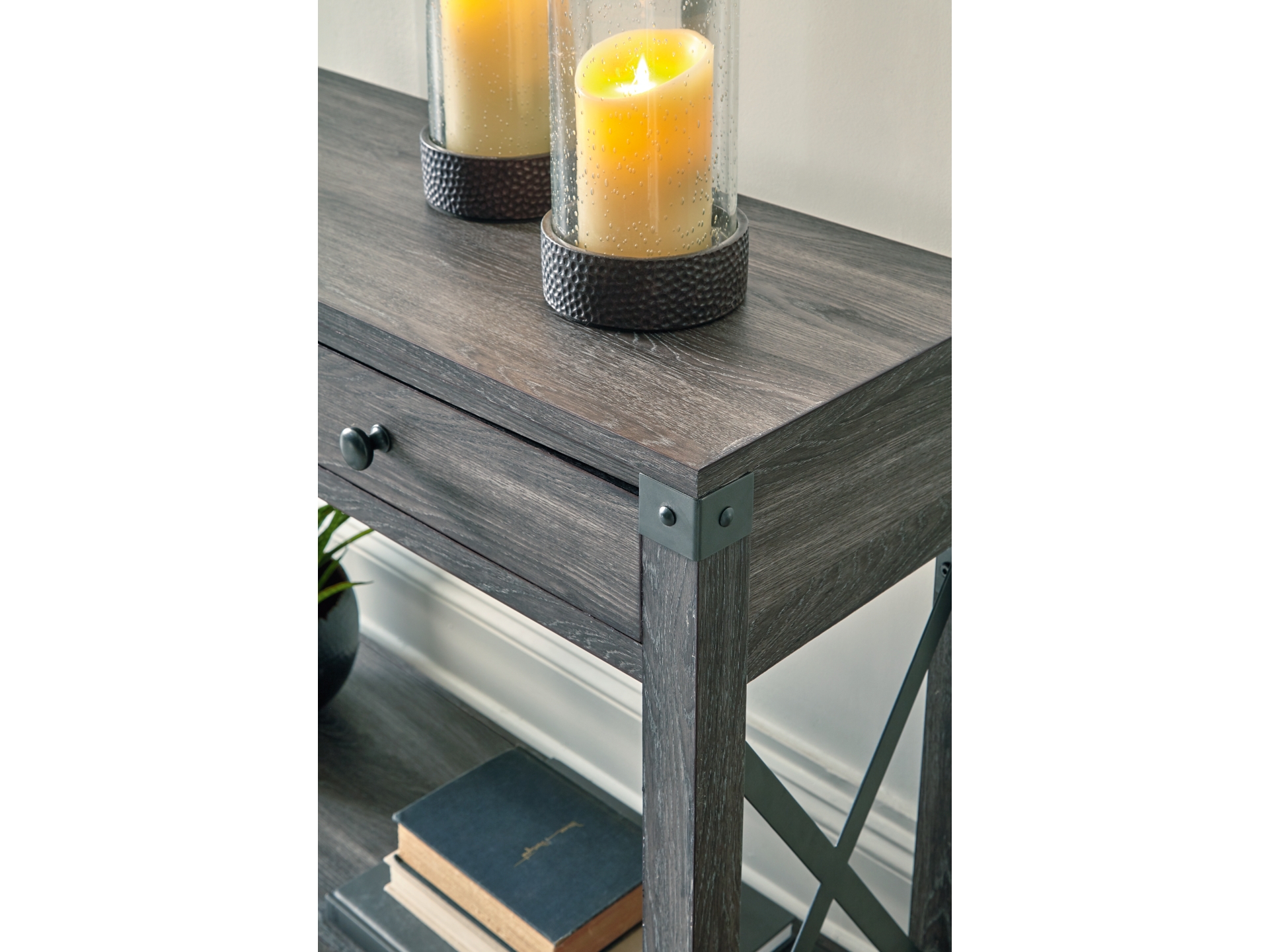 Image 5 of Freedan Lift Top Coffee Table Storage-end table-sofa table Grayish Brown