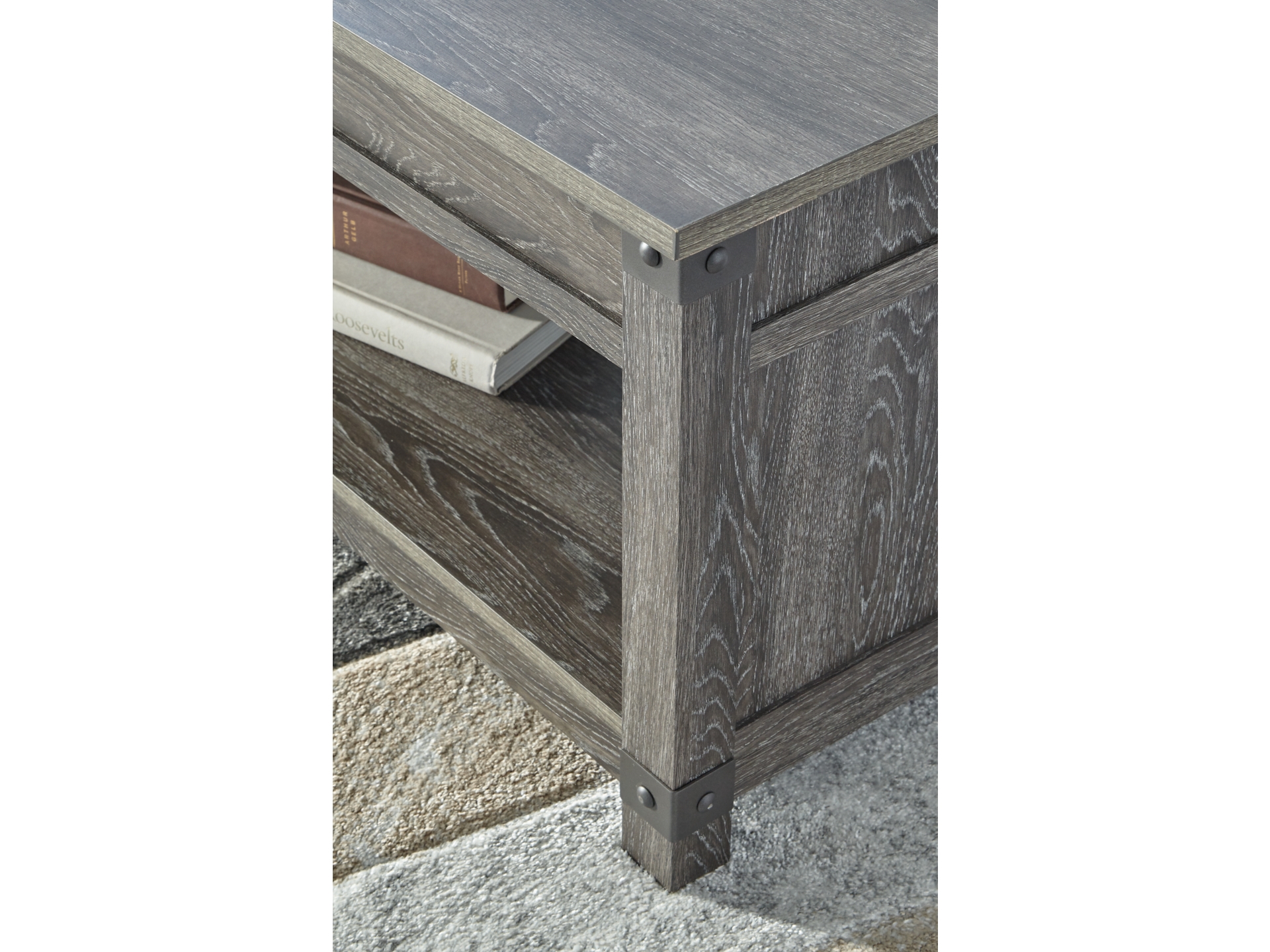 Image 2 of Freedan Lift Top Coffee Table Storage-end table-sofa table Grayish Brown
