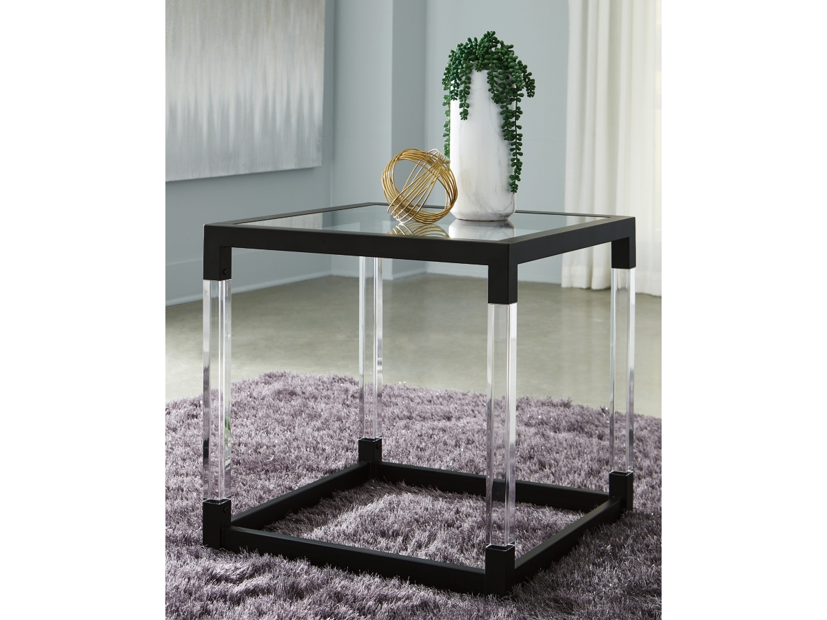Nallynx End Table - Metallic Gray