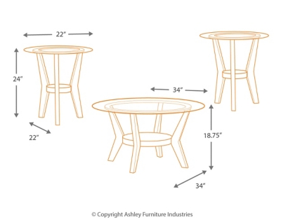 Fantell Table (Set of 3), , large