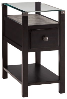 Diamenton Chairside End Table with USB Ports &amp; Outlets ...