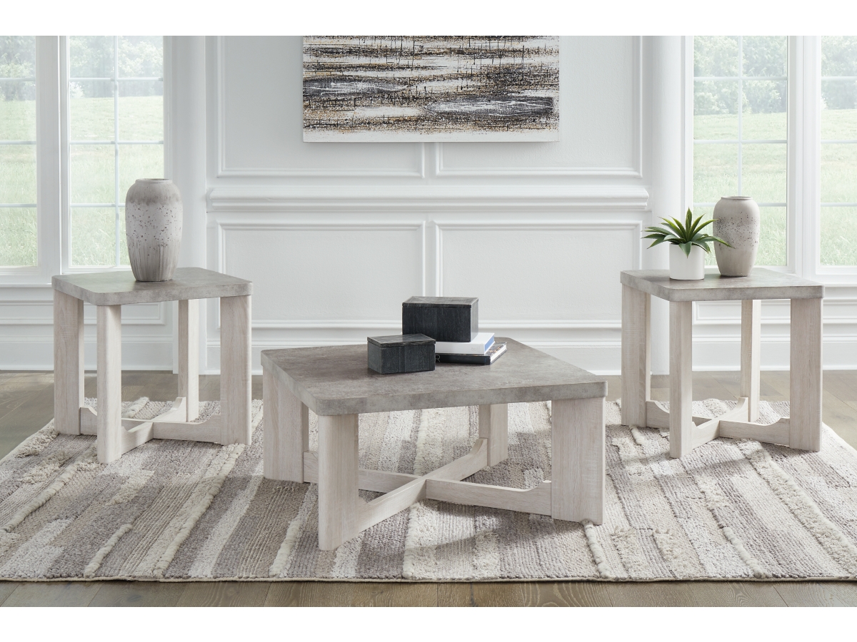 Garnilly 3 Pack Tables - Whitewash Garnilly 3 Pack Tables - Whitewash