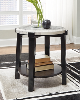 Janilly Round Faux Marble End Table Ashley Furniture Homestore