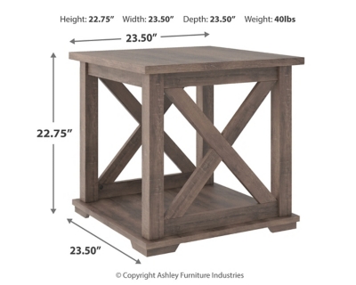 Arlenbry End Table, Gray, large