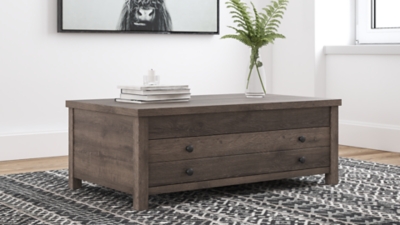 Arlenbry Coffee Table with Lift Top, Gray