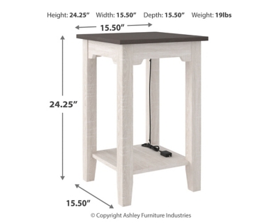 Dorrinson Chairside End Table, Two-tone, large