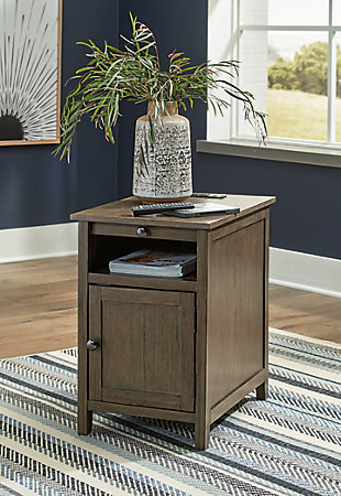 Treytown Chairside End Table, Grayish Brown, rollover