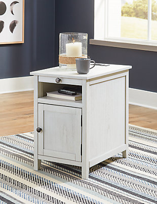 Treytown Chairside End Table, Antique White, rollover