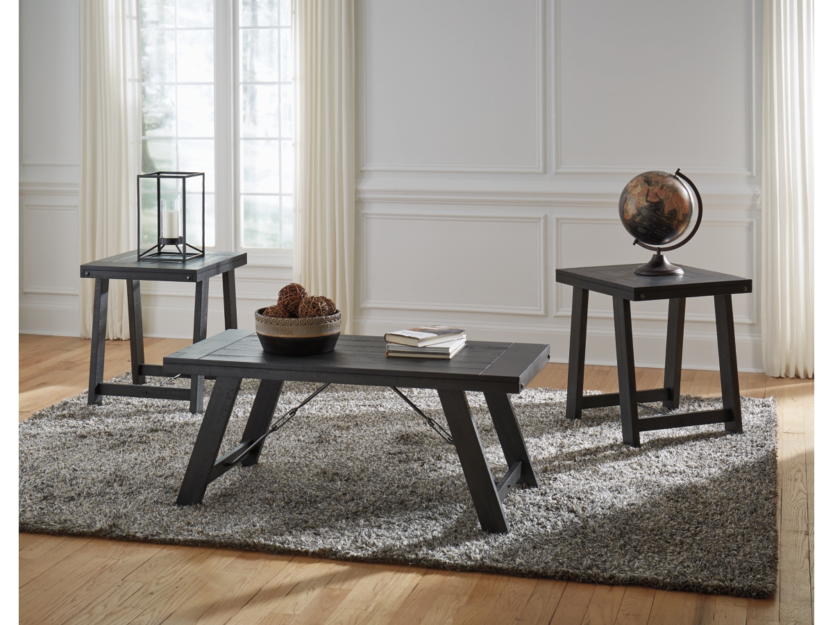 Noorbrook 3 Pack Tables - Black/Pewter