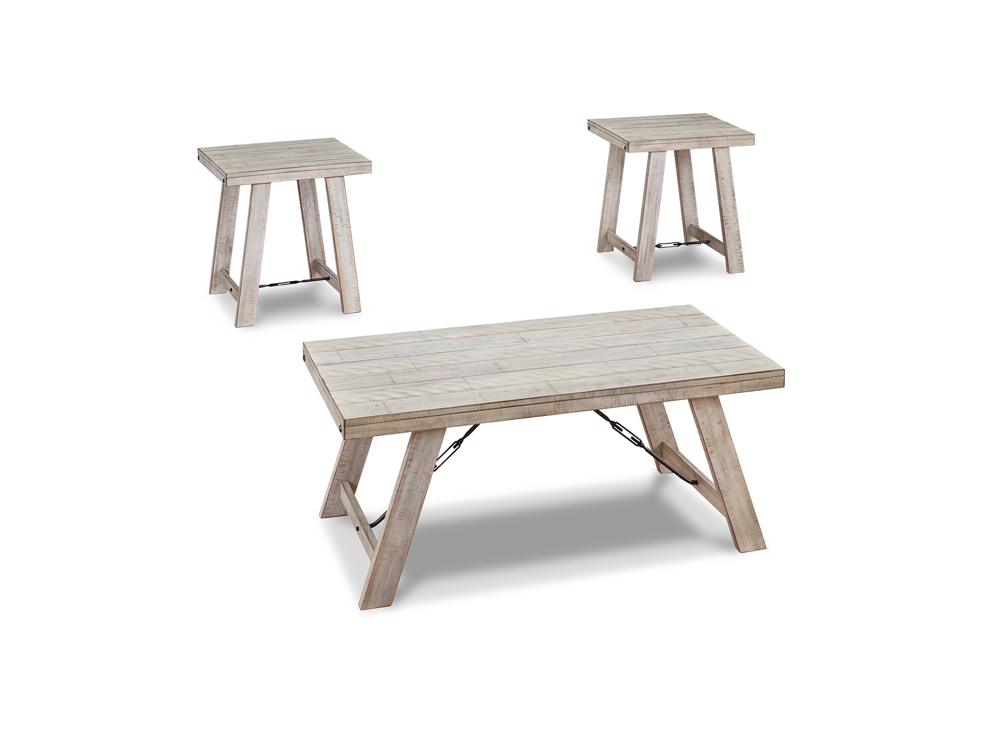Image 2 of Carynhurst Table (Set of 3) Whitewash