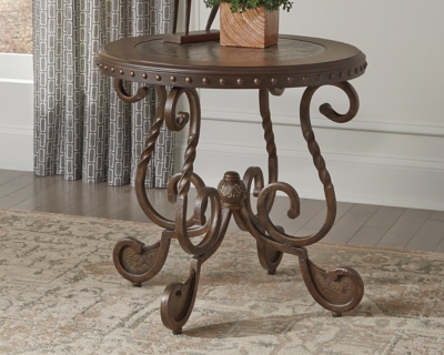 T382-6 Rafferty End Table, Dark Brown sku T382-6