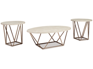 Tarica Faux Marble Table (Set of 3)