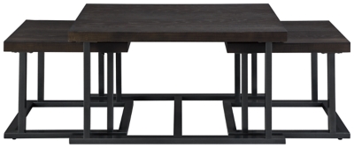 Airdon Coffee Table with Stools (Set of 3)