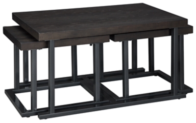 Airdon Coffee Table with Stools (Set of 3)