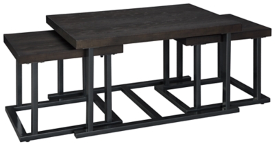 Airdon Coffee Table with Stools (Set of 3)