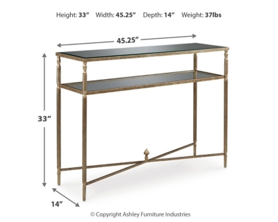 Cloverty Sofa Table Dimensions