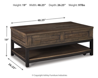 Johurst Coffee Table with Lift Top, , large