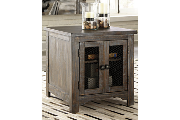 Signature Design by Ashley Danell Ridge Casual End Table w/ Fixed Shelf Brown