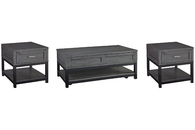 Caitbrook Coffee Table With 2 End, Ashley Furniture End Tables Set Of 2