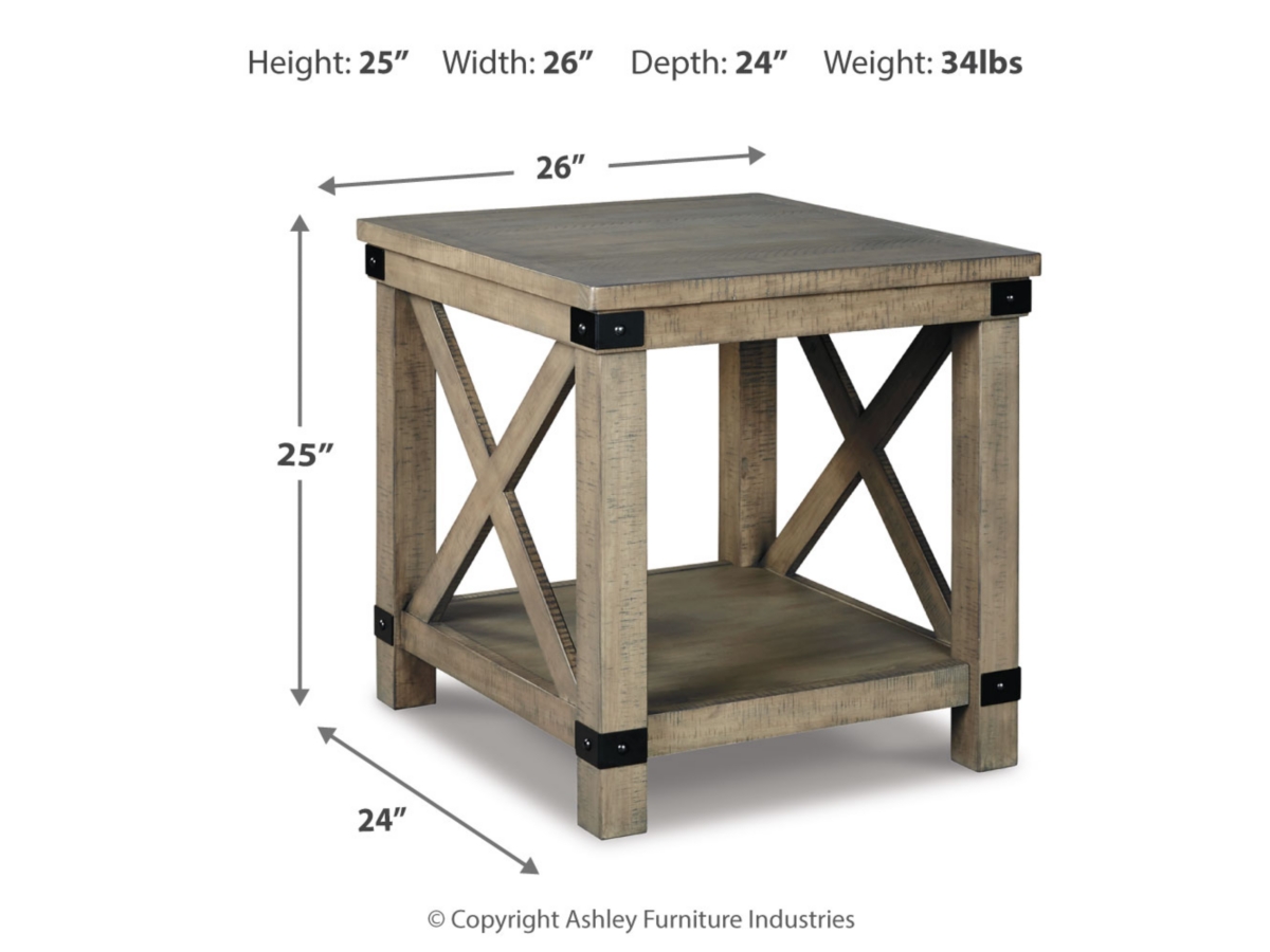 Aldwin End Table - Gray
