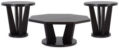 APG-T4588-3P Chasinfield Coffee Table with 2 End Tables, Dark B sku APG-T4588-3P