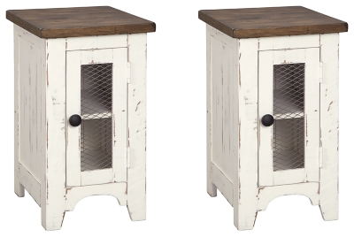 APG-T459-7 Wystfield 2 End Tables, White/Brown sku APG-T459-7