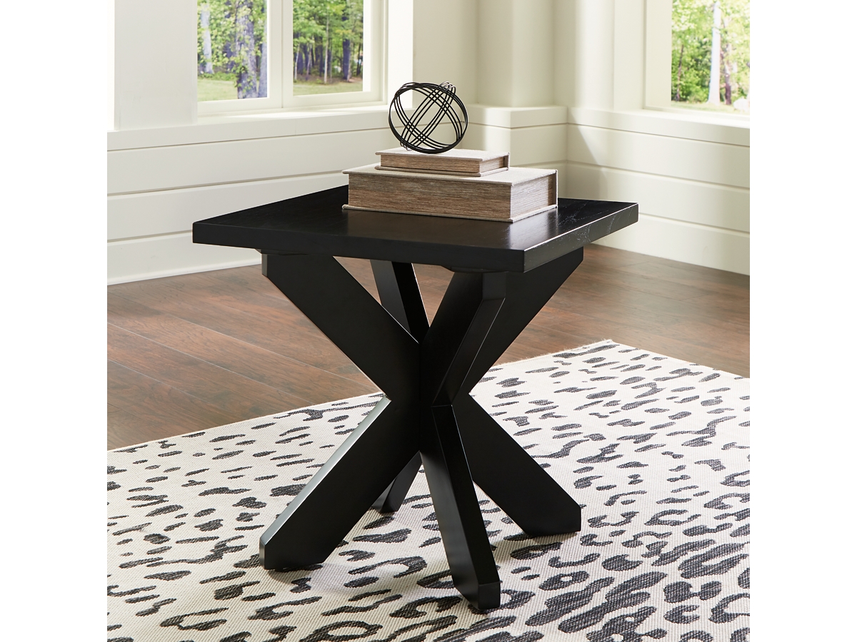 Ashley furniture black end tables discount